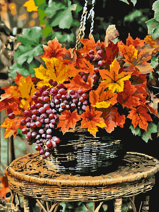 Картина по номерам без подрамника «Осенний букет» 90x70 см