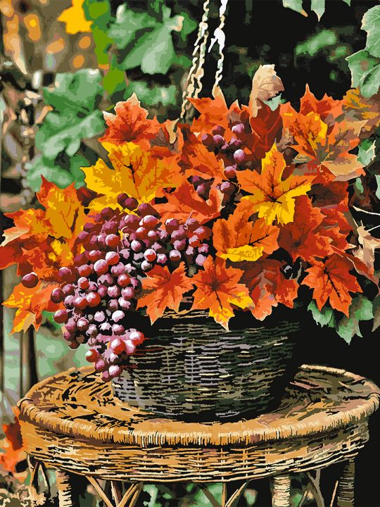 Картина по номерам без подрамника «Осенний букет» 130x100 см