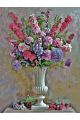 Картина по номерам без подрамника «Цветы в вазе» 80x60 см