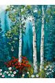 Картина по номерам без подрамника «Цветы в лесу» 90x70 см