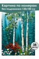 Картина по номерам без подрамника «Цветы в лесу» 130x100 см
