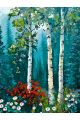 Картина по номерам без подрамника «Цветы в лесу» 130x100 см