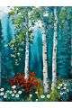 Картина по номерам без подрамника «Цветы в лесу» 80x60 см