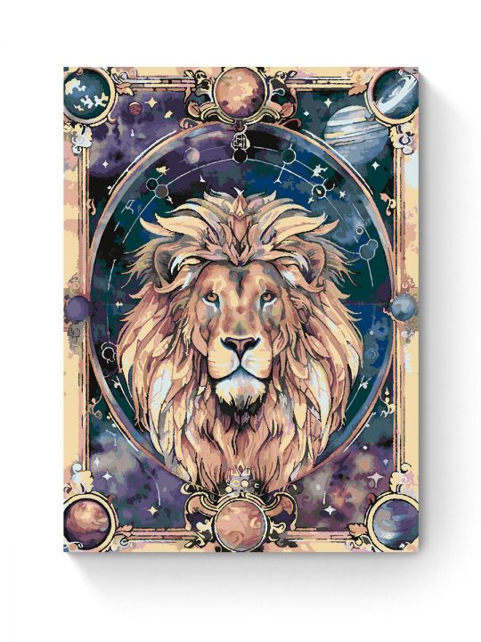 Картина по номерам на подрамнике «Лев» 90x70 см