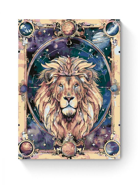 Картина по номерам на подрамнике «Лев» 80x60 см