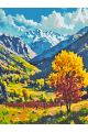 Картина по номерам на подрамнике «Осень в горах» 80x60 см