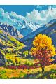 Картина по номерам без подрамника «Осень в горах» 80x60 см
