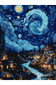 Картина по номерам на подрамнике «Звездная ночь» 35x25 см