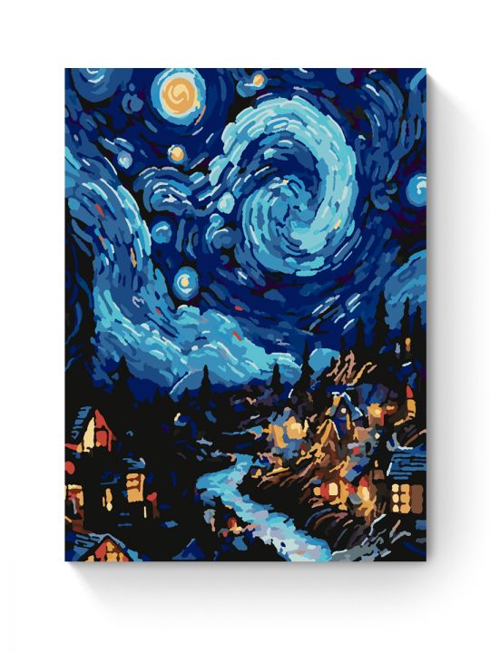 Картина по номерам на подрамнике «Звездная ночь» 25x20 см