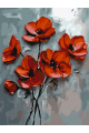Картина по номерам без подрамника «Красные маки» 35x25 см