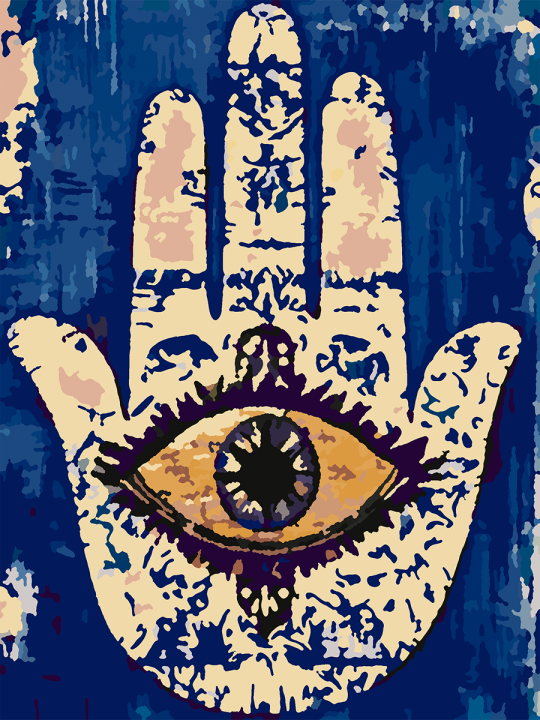 Картина по номерам без подрамника «Глаз Фатимы» 25x20 см