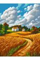 Картина по номерам на подрамнике «Поля пшеницы» 90x70 см