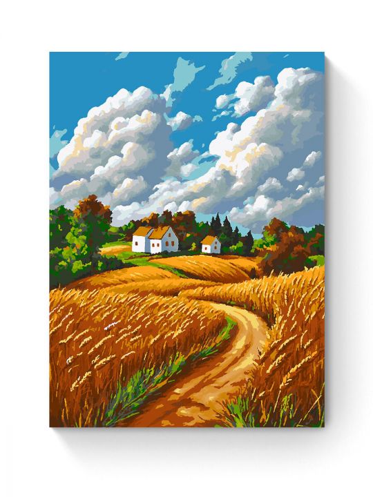 Картина по номерам на подрамнике «Поля пшеницы» 80x60 см