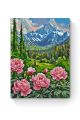 Картина по номерам на подрамнике «Пионы в горах» 90x70 см
