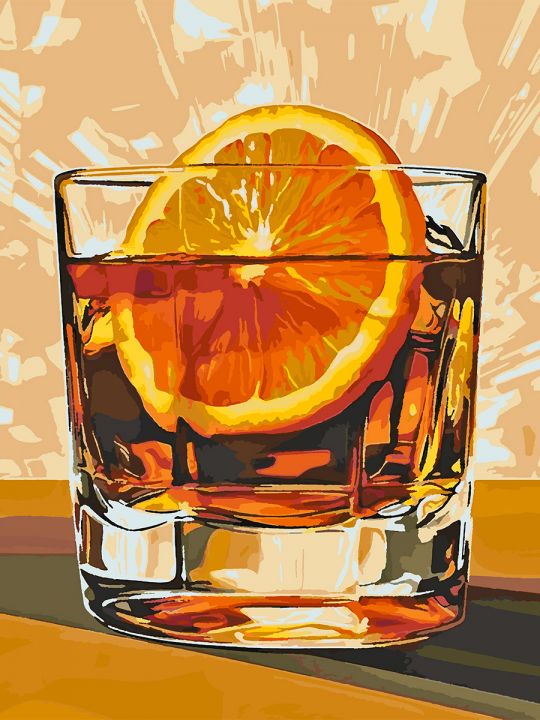 Картина по номерам без подрамника «Коктейль» 90x70 см