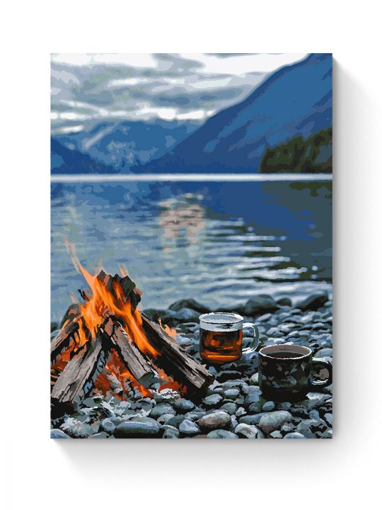 Картина по номерам на подрамнике «Костер» 90x70 см