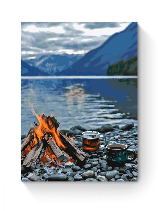 Картина по номерам на подрамнике «Костер» 80x60 см