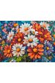 Картина по номерам без подрамника «Яркий букет» 90x70 см