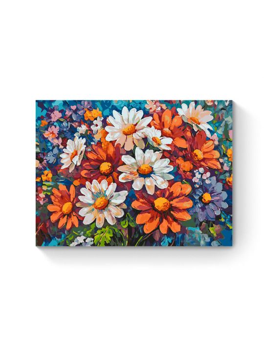 Картина по номерам на подрамнике «Яркий букет» 90x70 см