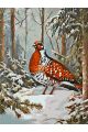 Картина по номерам без подрамника «Фазан в лесу» 80x60 см