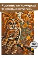 Картина по номерам без подрамника «Совушка» 90x70 см