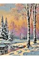 Картина по номерам на подрамнике «Зимний закат» 80x60 см