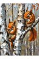 Картина по номерам на подрамнике «Белочки» 80x60 см