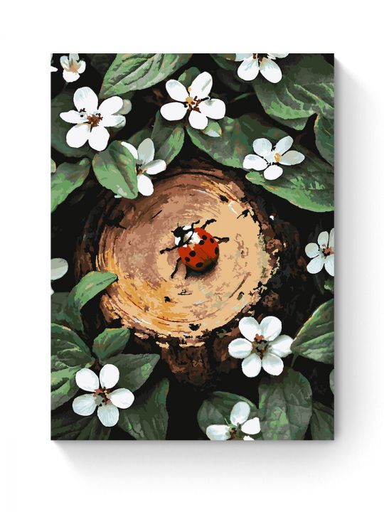 Картина по номерам на подрамнике «Божья коровка» 80x60 см