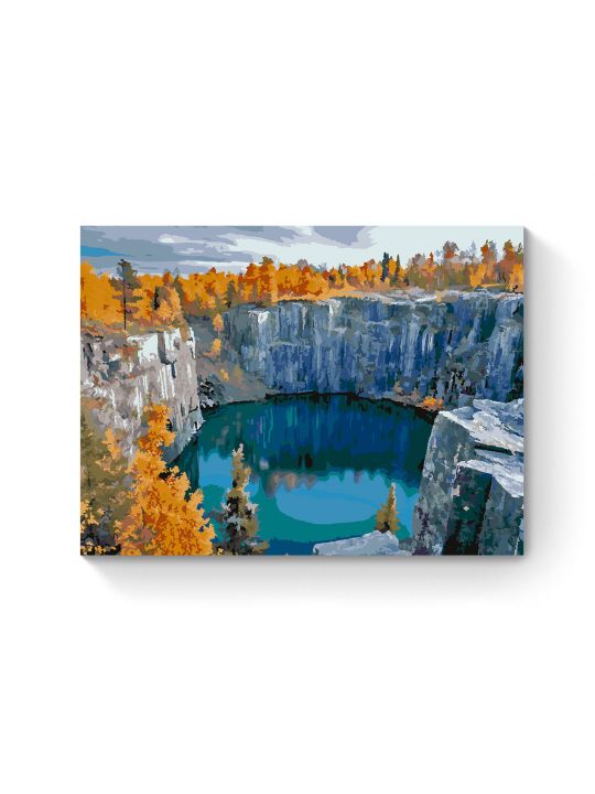 Картина по номерам на подрамнике «Карелия осень» 90x70 см