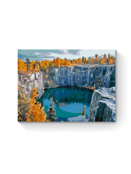 Картина по номерам на подрамнике «Карелия осень» 80x60 см