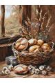 Картина по номерам без подрамника «Домашний хлеб» 130x100 см