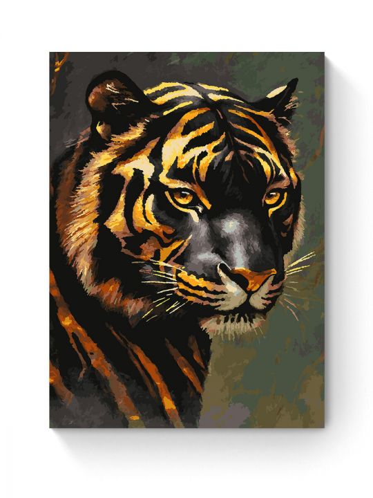 Картина по номерам на подрамнике «Золотой тигр» 80x60 см
