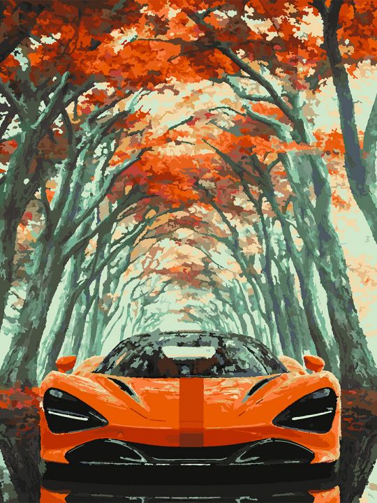 Картина по номерам без подрамника «Суперкар» 80x60 см