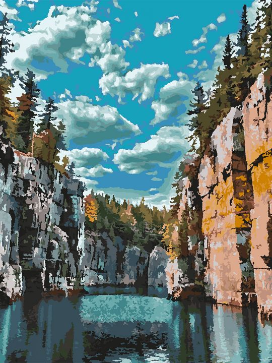 Картина по номерам без подрамника «Карелия» 90x70 см