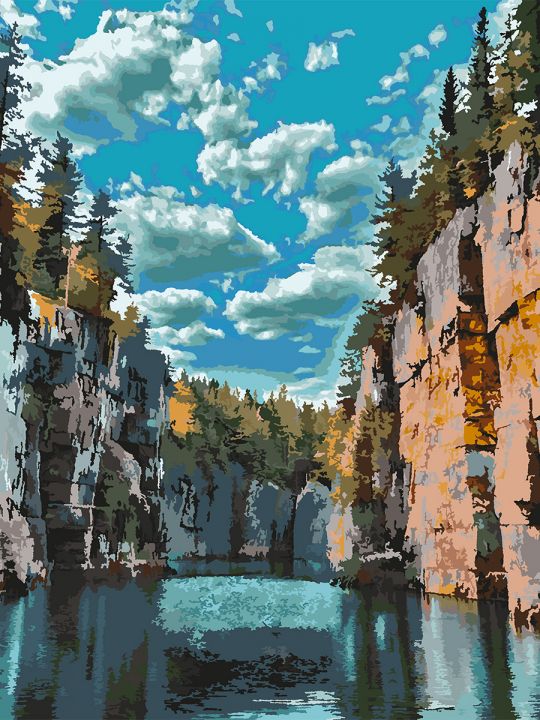 Картина по номерам без подрамника «Карелия» 130x100 см