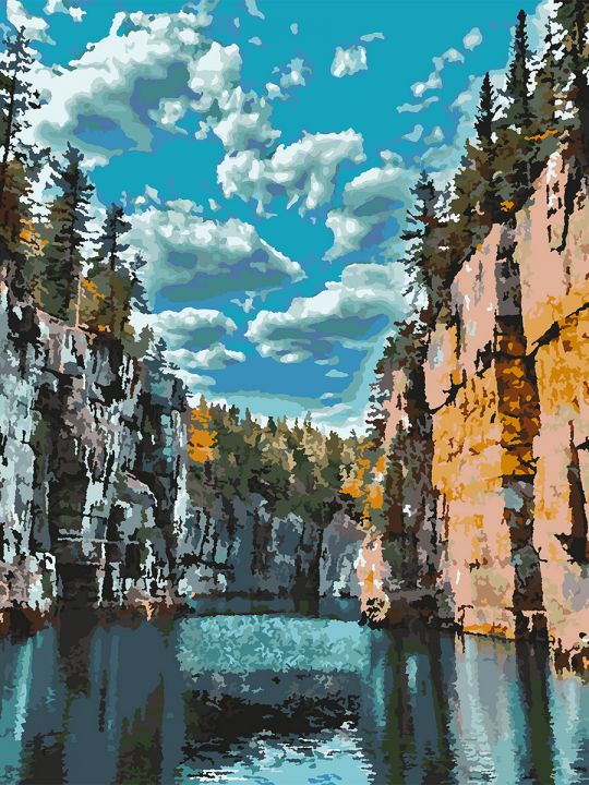 Картина по номерам без подрамника «Карелия» 80x60 см