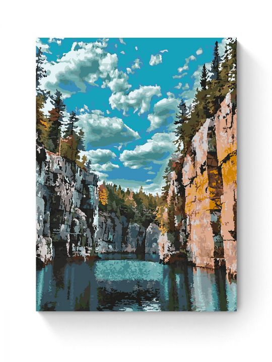 Картина по номерам на подрамнике «Карелия» 90x70 см