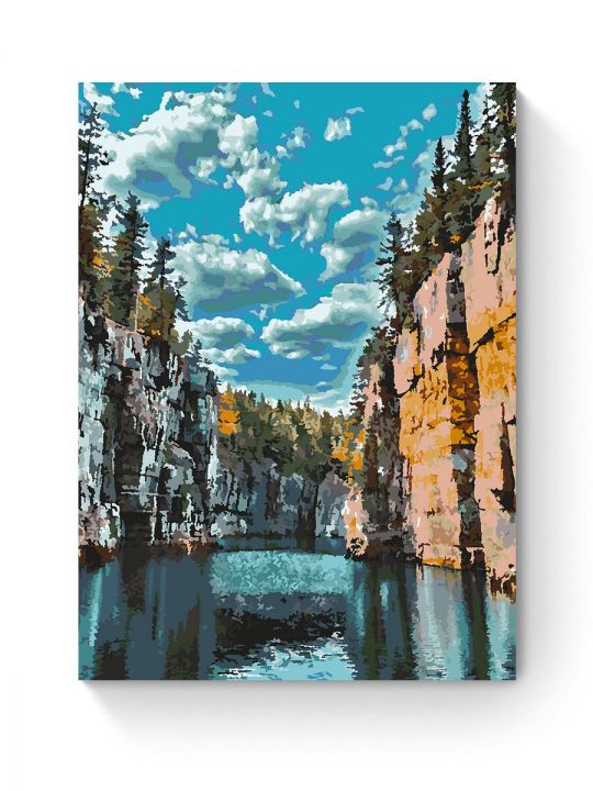 Картина по номерам на подрамнике «Карелия» 80x60 см