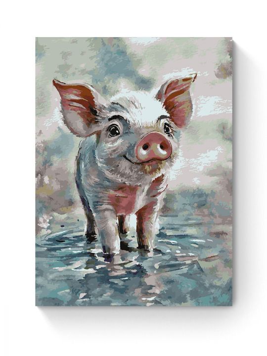 Картина по номерам на подрамнике «Хрюшка» 90x70 см