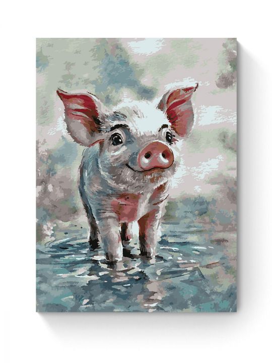 Картина по номерам на подрамнике «Хрюшка» 80x60 см