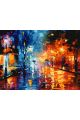 Картина по номерам без подрамника «Ночь в городе» 80x60 см