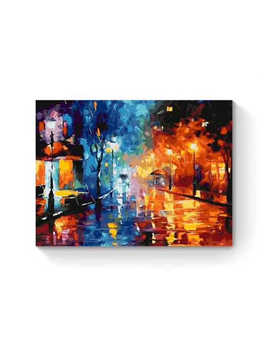 Картина по номерам на подрамнике «Ночь в городе» 90x70 см