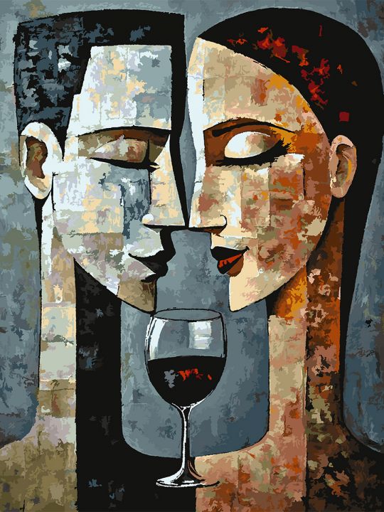 Картина по номерам без подрамника «Свидание» 130x100 см