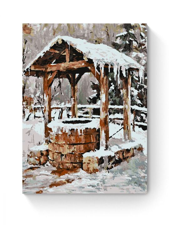 Картина по номерам на подрамнике «Колодец» 90x70 см