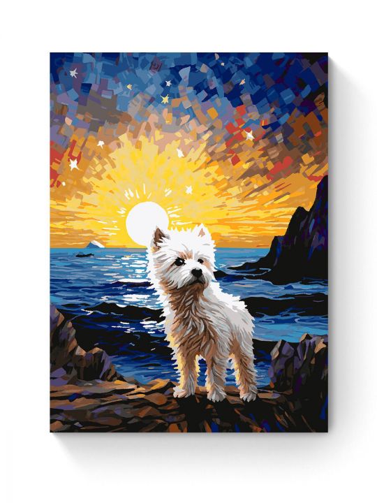 Картина по номерам на подрамнике «Вест-хайленд» 80x60 см