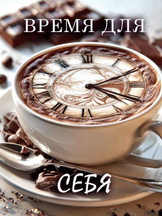 Алмазная мозаика без подрамника «Чашка с кофе» 50x40 см, 45 цветов