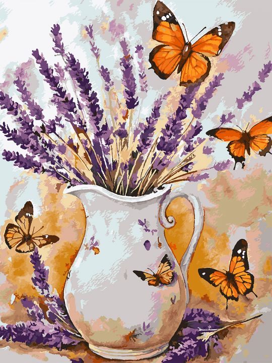 Картина по номерам без подрамника «Лаванда» 130x100 см