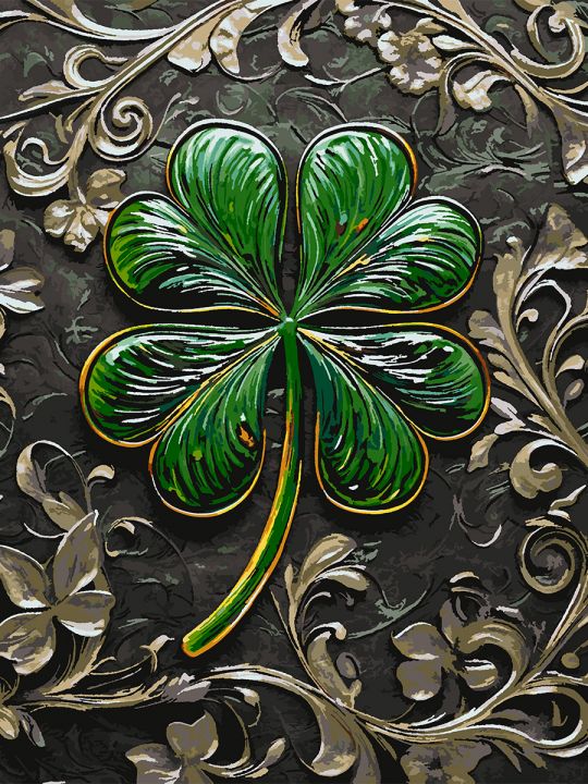 Картина по номерам без подрамника «Клевер» 130x100 см