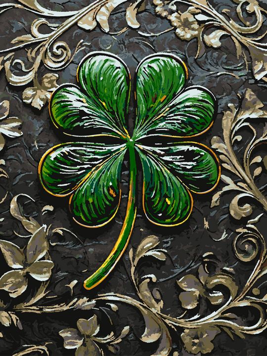 Картина по номерам без подрамника «Клевер» 80x60 см