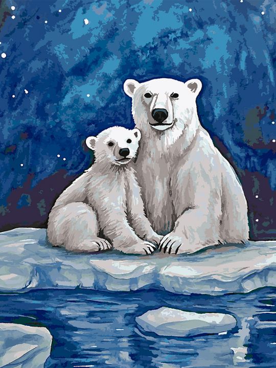 Картина по номерам без подрамника «Медведица» 130x100 см